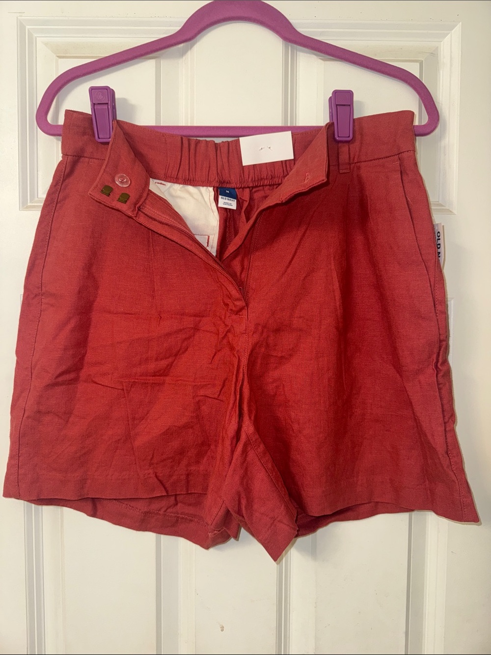 Old Navy High-Waist Linen-Blend Shorts NWT!